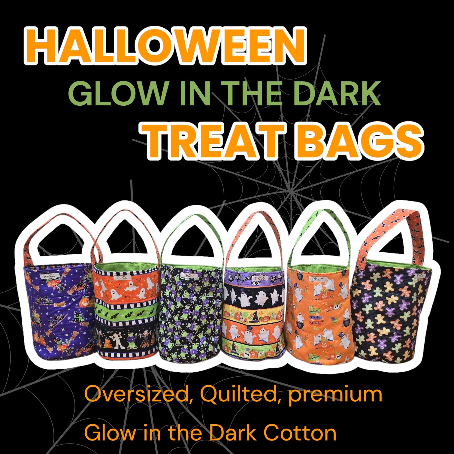 "Glow in the Dark" Trick or Treat Bags