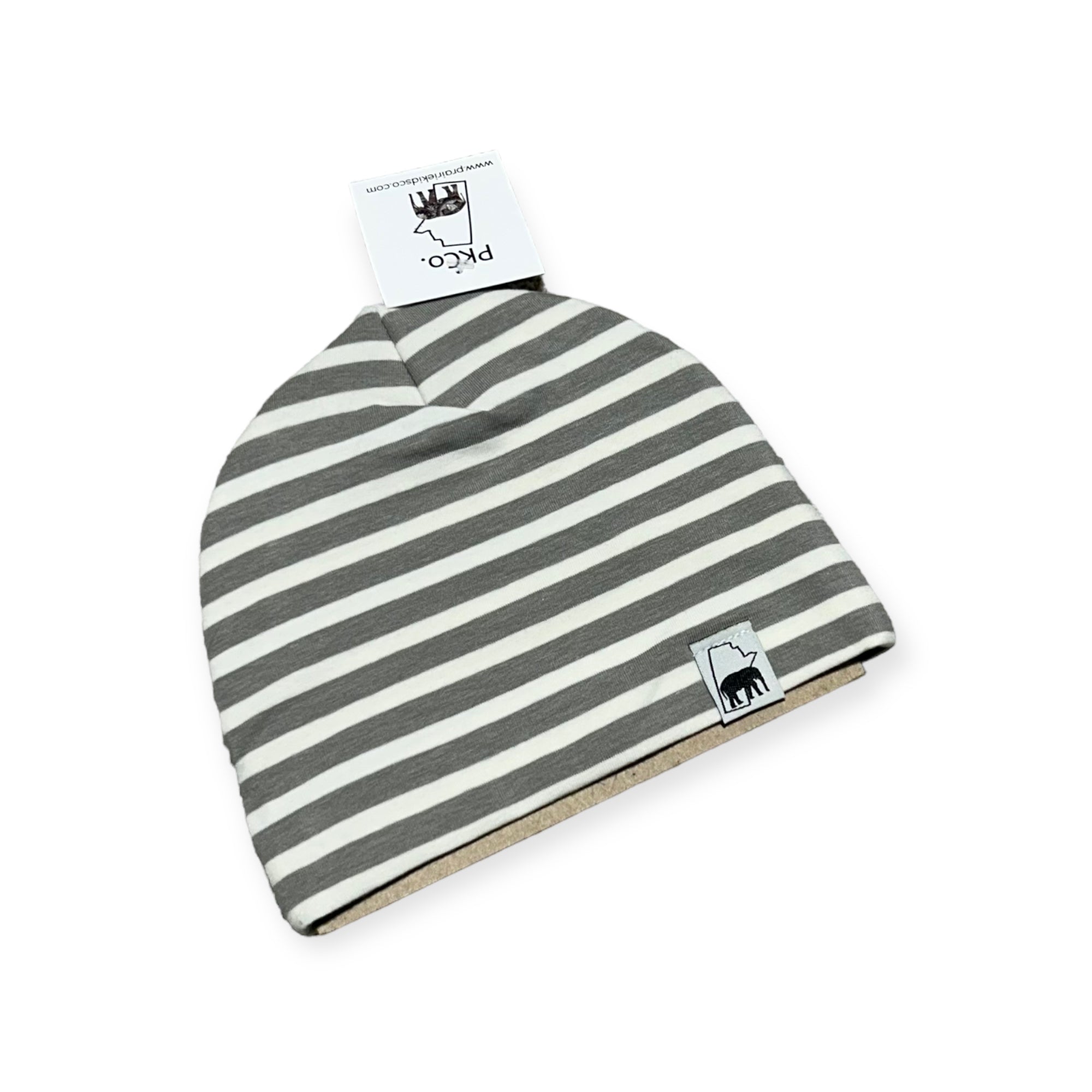 Hat - Light Grey Stripe