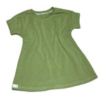 Kid's T-Shirt Dress - Moss Green