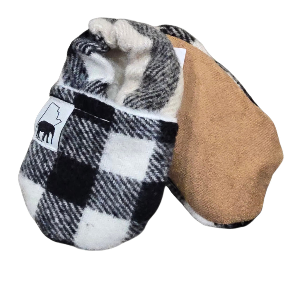 Bootie - Black and White Plaid