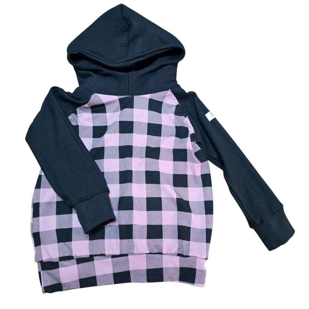 Hoodie - Pink Plaid