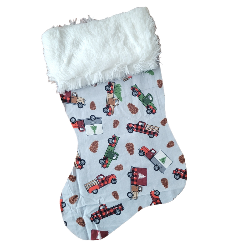 Stocking - Xmas Trucks & Trees