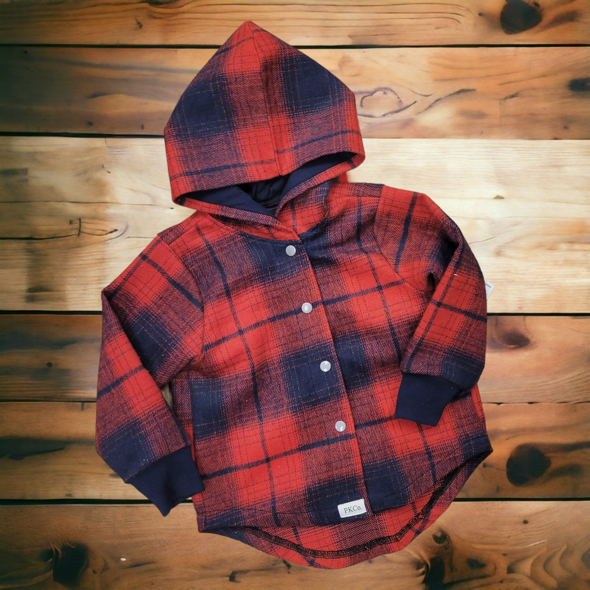 Shacket - Red/Navy Plaid