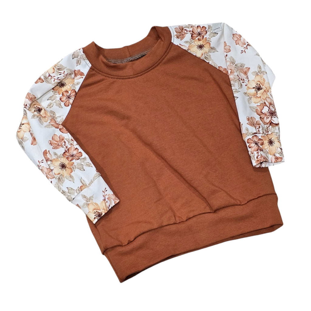 Crewneck - Floral Rust