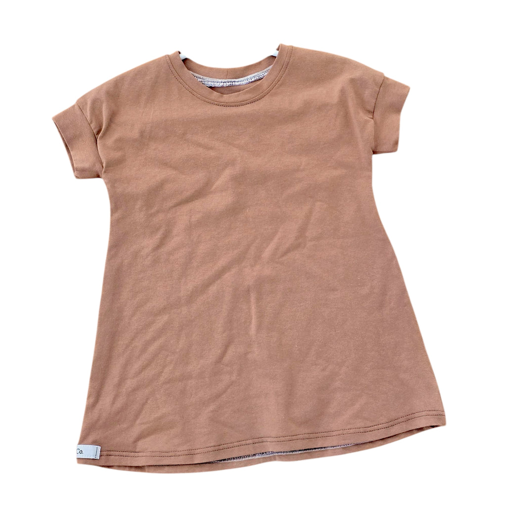 T Shirt Dress - Camel