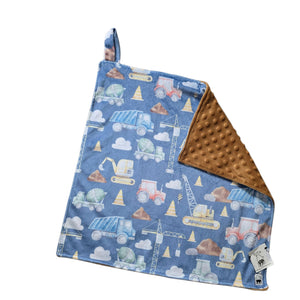Minky Lovey Blanket - Construction Zone