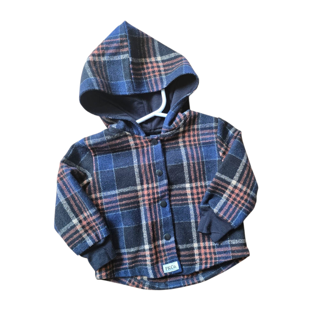 Shacket - Navy Plaid