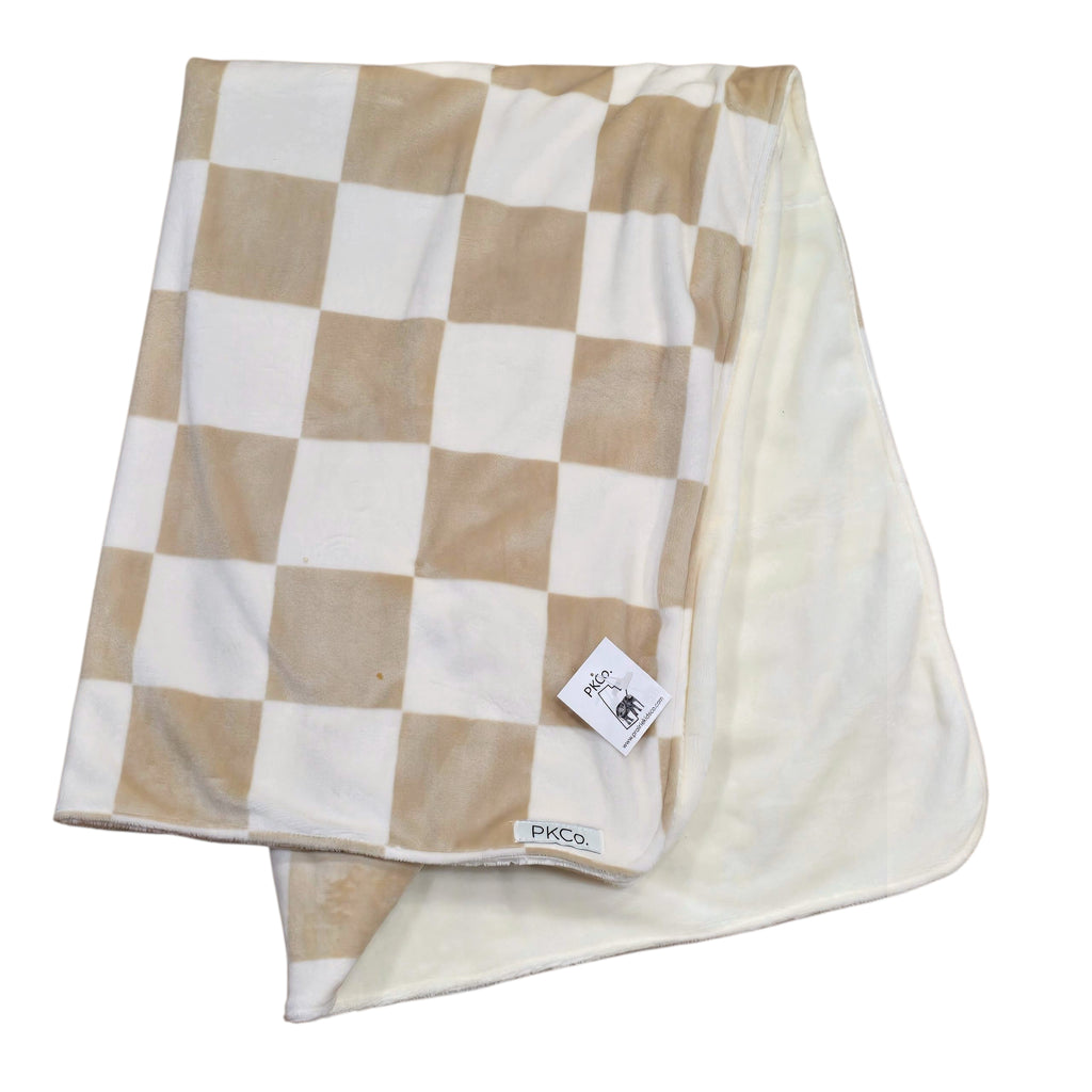 Minky Crib Blanket - Cream Check